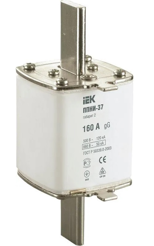 

Предохранитель IEK DPP40-160 ППНИ-37, габарит 2, 160А, DPP40-160