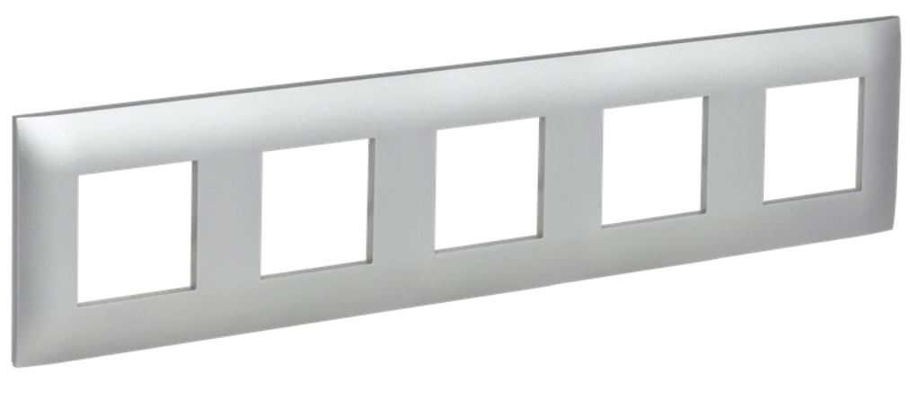 

Рамка пятерная IEK SK-M52-K23 SKANDY SK-F05S Серебряный, SK-M52-K23