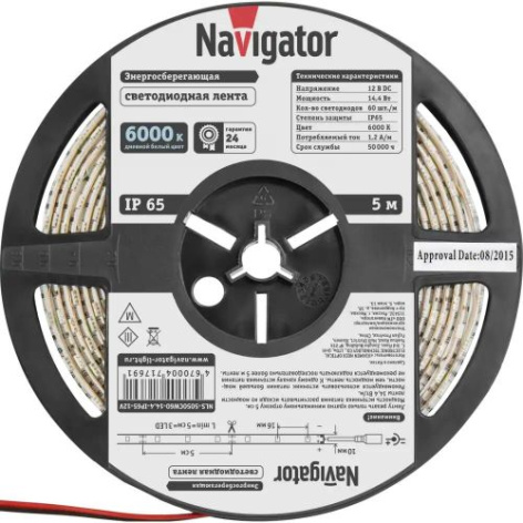 фото Лента светодиодная  Navigator NLS-5050СW60-14.4-IP65-12V в Нижнем Новгороде