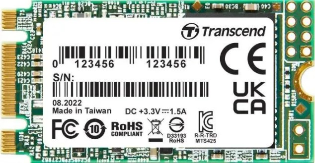 

Накопитель SSD M.2 2242 Transcend TS1TMTS425S 425S 1TB SATA 6Gb/s 3D TLC 550/500MB/s IOPS 55K/72K TBW 360, TS1TMTS425S