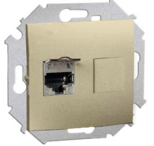 Изображение товара Розетка Simon 1591563-034 внутренняя с одним разъемом IP20 для дома и офиса