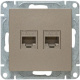 фото Розетка компьютерная двойная EKF UP1-SOC-2RJ45-5