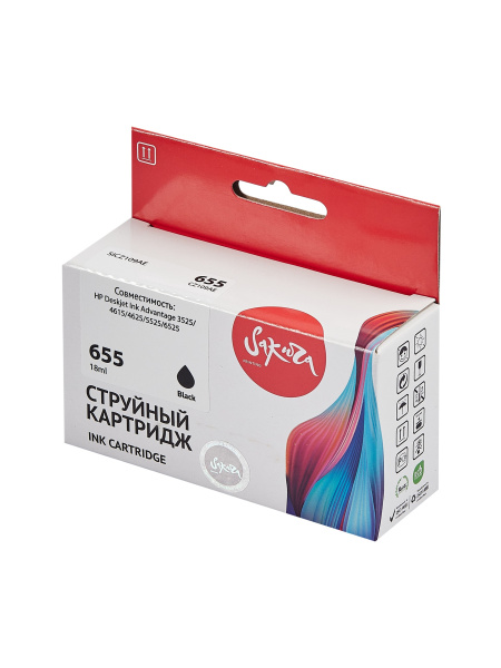 фото Картридж струйный Sakura CZ109AE (№655 Black) в Самаре