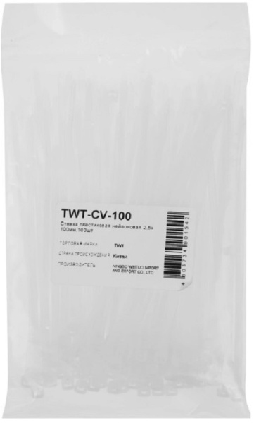 фото Стяжка нейлоновая не открывающаяся TWT TWT-CV-100 в Уфе