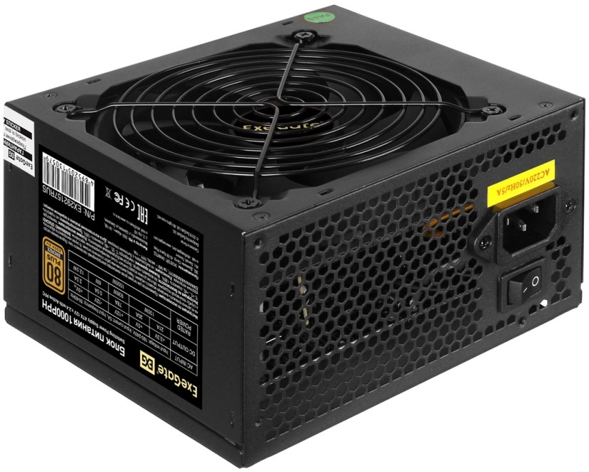 

Блок питания ATX Exegate EX292157RUS 1000W, APFC, 80 PLUS Bronze, 120mm fan, EX292157RUS