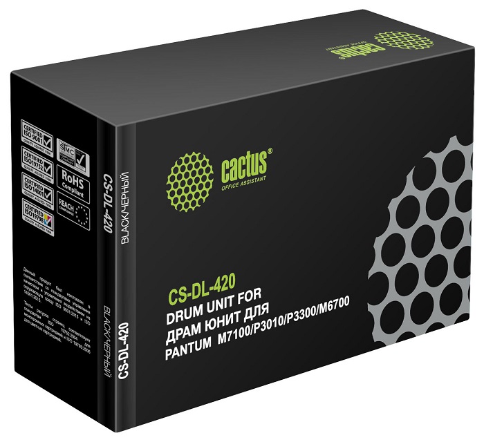 

Блок фотобарабана Cactus CS-DL-420 DL-420 ч/б:9000стр. для M7100/P3010/P3300/M6700/M6800 Pantum, CS-DL-420