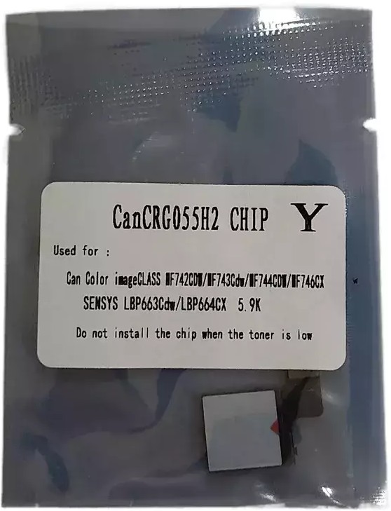 

Запчасть ELP ELP-CH-C055-HY Чип Canon i-SENSYS LBP663cdw/LBP653cdw/LBP664cx/LBP661c/LBP664c (3017C002) Yellow, 5.9K, ELP-CH-C055-HY