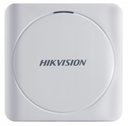 Считыватель HIKVISION DS-K1801M Частота считывания 13.56МГц; дальность считывания: 30-50 мм; поддержка протокола Wiegand (W26/W34); DC12В; 1.6Вт; -40