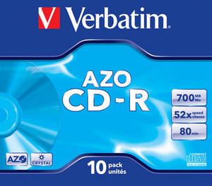 

Диск CD-R Verbatim 43327 700МБ, 80 мин., 52x, 10 шт., Crystal Jewel Case, DL+, 43327