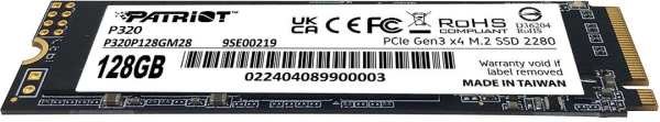 фото Накопитель SSD M.2 2280 Patriot Memory P320 в Уфе 128 ГБ