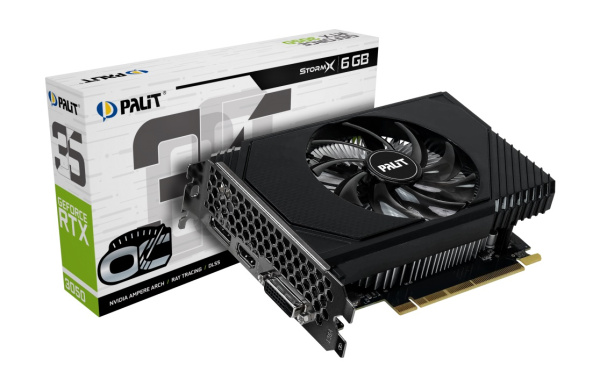 фото Видеокарта Palit GeForce RTX 3050 StormX OC (NE63050S18JE-1070F) в Екатеринбурге
