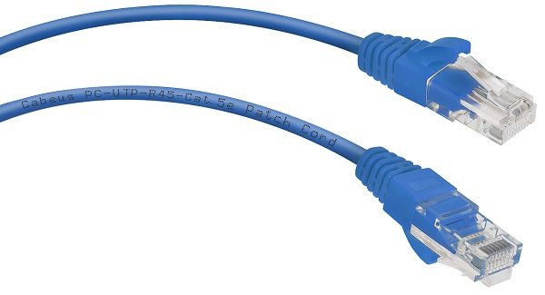 фото Кабель патч-корд U/UTP 5e кат. 0.3м Cabeus PC-UTP-RJ45-Cat.5e-0.3m-BL в Екатеринбурге