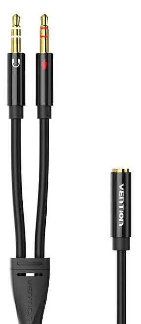 

Переходник Vention BHDBY гибкий Jack 3.5 mm F 4 pin/Jack 3.5 mm M x 2 (OMTP-CTIA) - 0.3м, BHDBY
