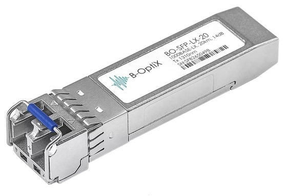 

Модуль SFP B-OptiX BO-SFP-LX-20 двухволоконный, 1000BaseLX, разъем LC, рабочая длина волны 1310нм, дальность до 20км (14dB), BO-SFP-LX-20