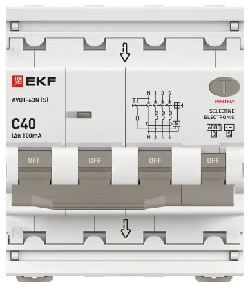 фото Автомат дифференциальный EKF D63N46ES40C100 в Санкт-Петербургe