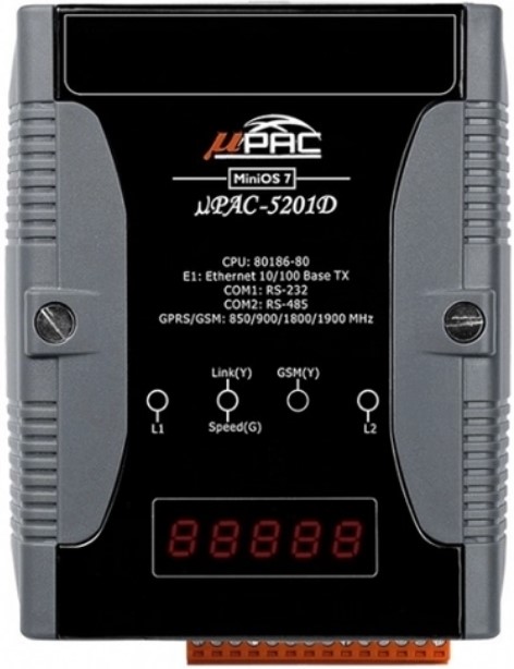 

Контроллер ICP DAS uPAC-5201D CR μPAC-5000 with LAN and 2G (GPRS), uPAC-5201D CR