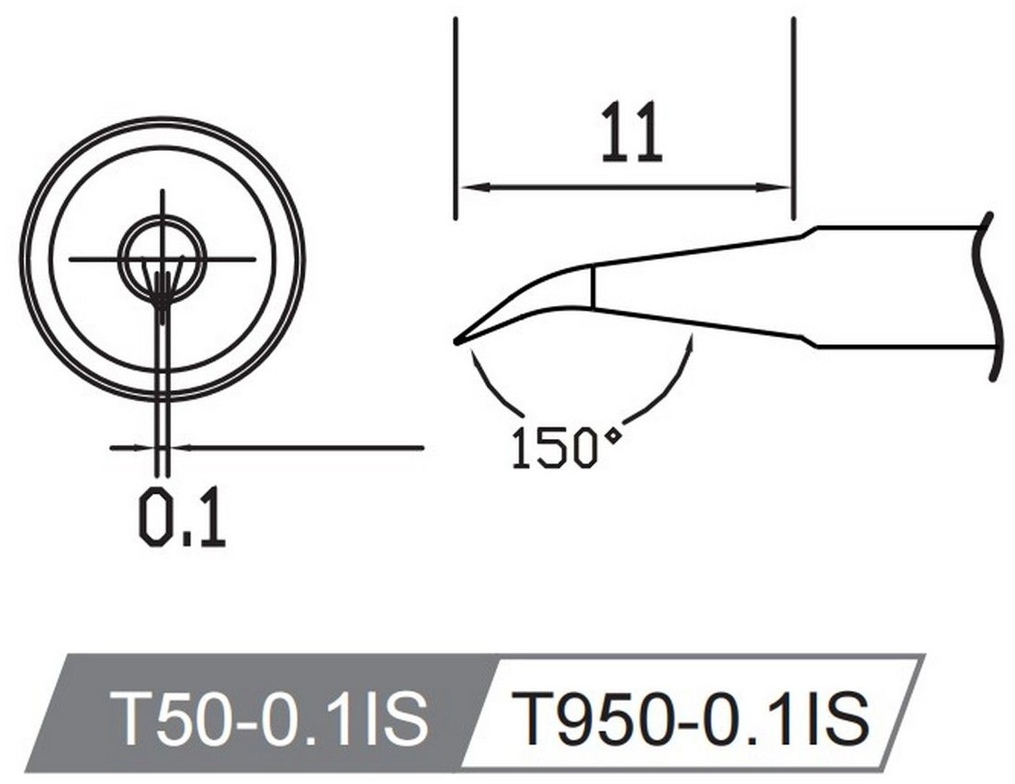 

Жало со встроенным нагревателем Atten T50-0.1IS ACF032448, T50-0.1IS