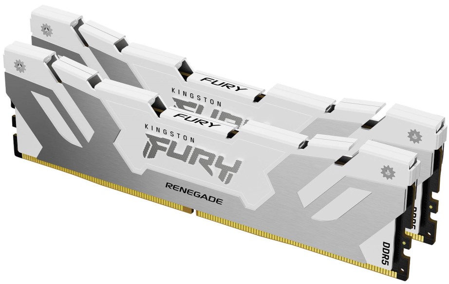 

Модуль памяти DDR5 32GB (2*16GB) Kingston FURY KF568C36RWK2-32 Renegade White XMP 6800MHz CL36 1RX8 1.4V 16Gbit retail, KF568C36RWK2-32