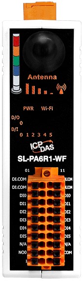 

Модуль ICP DAS SL-PA6R1-WF CR Single Stack Light Monitoring Module with Ethernet/RS-485/Wi-Fi Interfaces and PoE for AC Stack Lights.(6 AC DI + 1 Rela, SL-PA6R1-WF CR