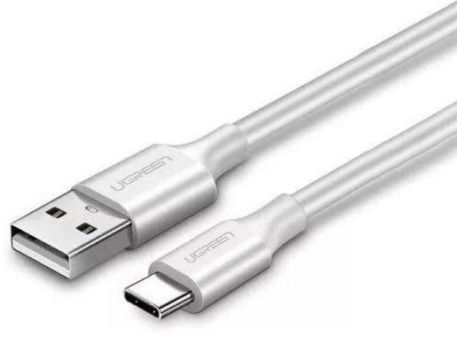 

Кабель UGREEN US288 60132_ USB-A 2.0/USB-C, Nickel Plating Aluminum Braid, 1.5м, silver, US288