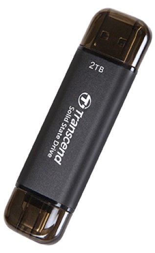 

Внешний SSD USB 3.2 Gen 2 Type-C Transcend TS2TESD310C ESD310C 2ТB Type C/А 1050/950MB/s черный, TS2TESD310C