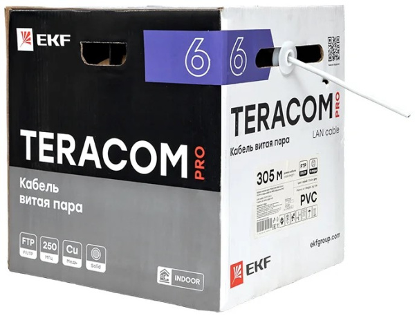фото Кабель витая пара  EKF TRP-6FTP-04PVC-GY-IN3 в Красноярске