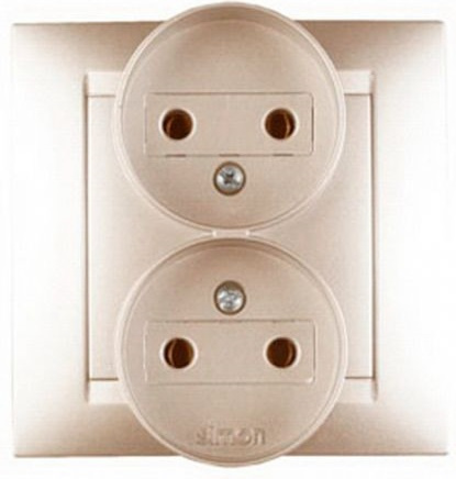 Изображение товара Розетка Simon 1590457-034 внутренняя с 2 разъемами IP20