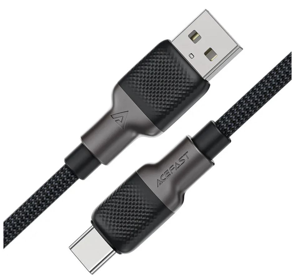 

Кабель ACEFAST C10-04 USB-A to USB-C silicone braid charging data cable длина: 1,2м. цвет: черный, C10-04