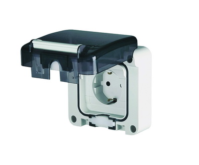 

Розетка панельная DKC DIS1374407 IP54, с увеличенным фланцем 70x87, "Quadro", DIS1374407