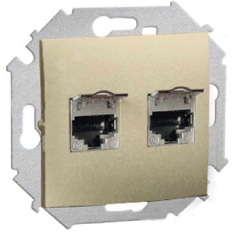 Изображение товара Розетка Simon 1591564-034 внутренняя с 2 разъемами IP20