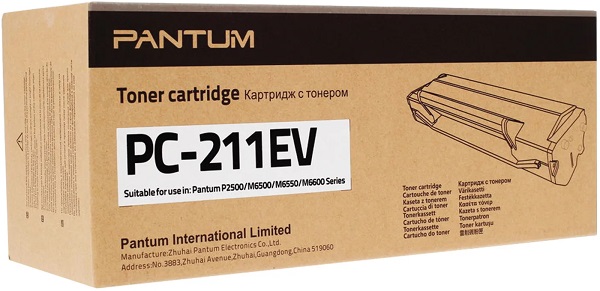 

Тонер-картридж Pantum PC-211EV P2200/P2207/P2507/P2500W/M6500/M6550/M6607, 1600 стр., PC-211EV