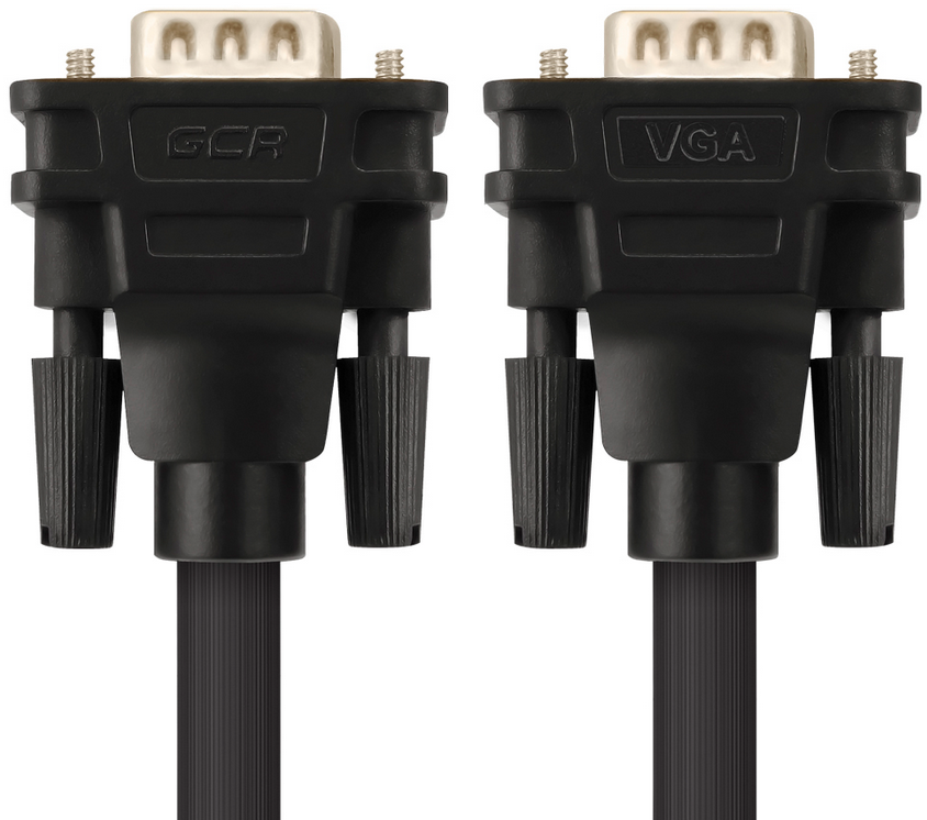 

Кабель интерфейсный VGA-VGA Greenconnect 15M/15M GCR-VM2VM2-1.8m 1.8 м чёрный, позолоченные контакты, ферритовые кольца, OD8.0 mm. 28/28 AWG, двойной, 15M/15M