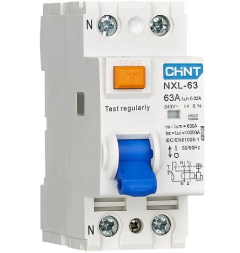 Изображение товара УЗО CHINT 280717 230 В 2 полюса защита от утечки тока