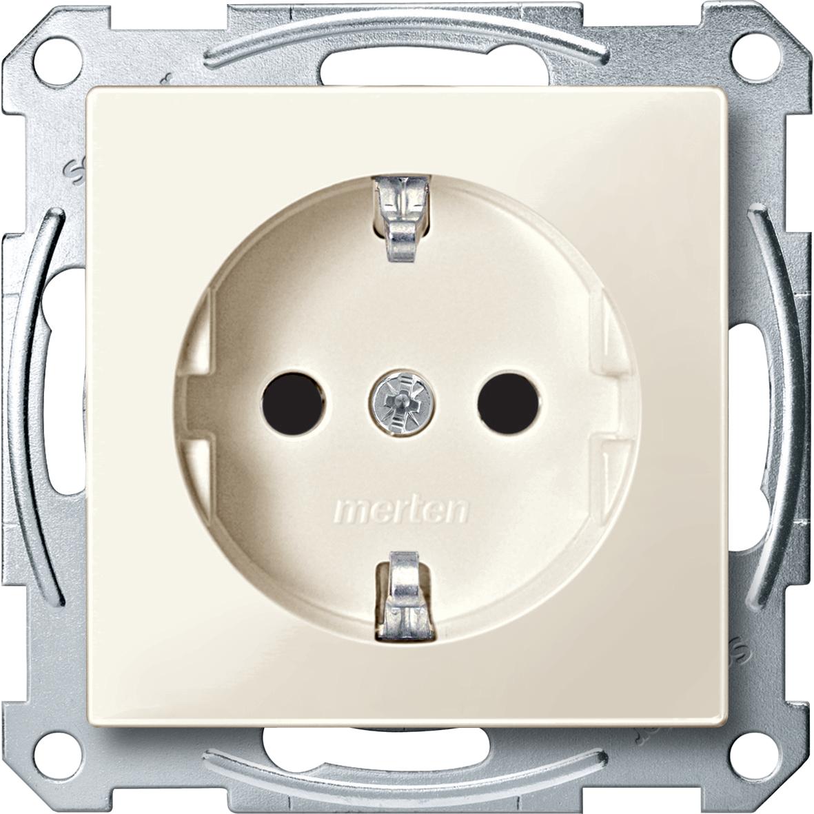 

Розетка Schneider Electric MTN2301-0344 Merten 1-ая с заземлением, безвинтовой зажим, 2P+3, термопласт, IP20 (бежевый глянцевый), MTN2301-0344