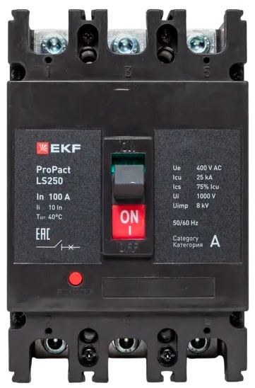 фото Автоматический выключатель в литом корпусе  EKF mccb-250-25-3-100-ls в Санкт-Петербургe