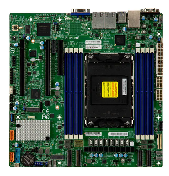 

Материнская плата mATX Supermicro MBD-X13SEM-F-B (LGA4677, C741, 8*DDR5 (4800), 10*SATA 6G RAID, 2*M.2, 7*PCIE, 2*Glan, IPMI lan, VGA, COM, 3*USB 3.0,, MBD-X13SEM-F-B