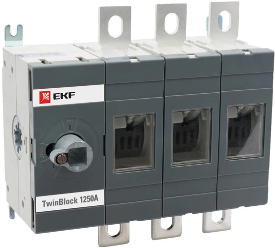 

Рубильник EKF tb-s-1250-3p 1250A 3P без рукоятки управления TwinBlock, tb-s-1250-3p