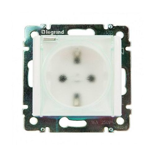 

Розетка Legrand 695641 Valena CLASSIC - 2К+З, Ip44, белая, 695641
