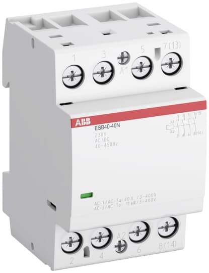 

Контактор модульный ABB 1SAE341111R0640 ESB40-40N-06 модульный (40А АС-1, 4НО), катушка 230В AC/DC, 1SAE341111R0640
