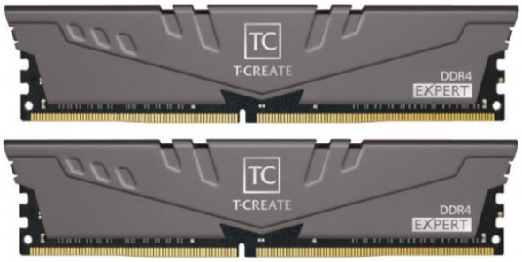 

Модуль памяти DDR4 16GB (2*8GB) Team Group TTCED416G3200HC16FDC01 T-CREATE EXPERT gray PC4-25600 3200MHz CL16 1.35V with heatsink, TTCED416G3200HC16FDC01