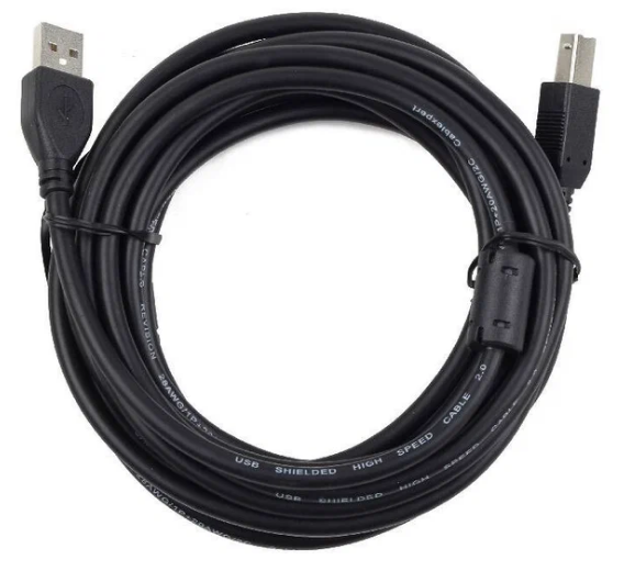 

Кабель интерфейсный USB 2.0 Cablexpert AM/BM 4.5 м, Pro, экран, 2 феррит.кольца, черный, пакет, AM/BM