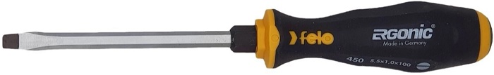 

Отвертка Felo 45005540 плоская шлицевая ударная Ergonic 5,5X1,0X100, 45005540