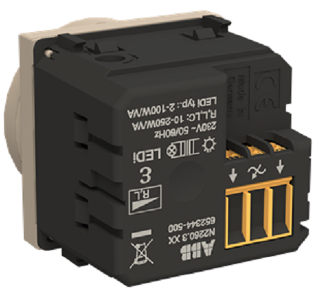 

Механизм ABB 2CLA226030N1901 электронного поворотного светорегулятора для регулируемых LEDi ламп, 2-100 Вт, 2-модульный шампань, 2CLA226030N1901