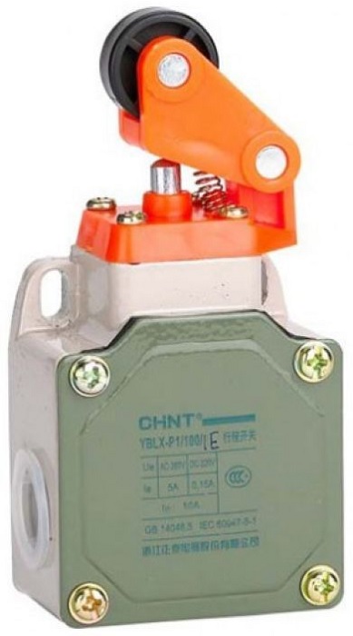 

Выключатель путевой CHINT 437089 YBLX-P1/120/1E прямого действия с одинарным роликом с буфером, 437089