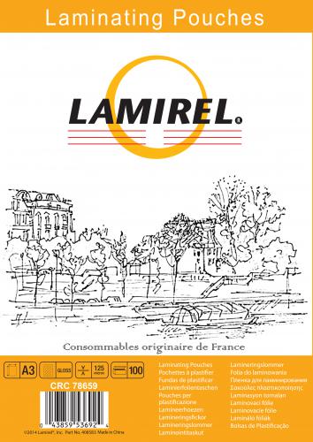 

Пленка Fellowes LA-78659 для ламинирования Lamirel А3, 125мкм, 100шт, LA-78659