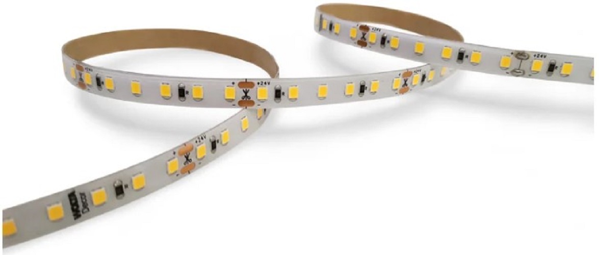 

Лента светодиодная WOLTA Decor WLS2835-12W/3000/24S120-01 SMD2835 12Вт 3000К 24В IP65 120 led/m, Decor