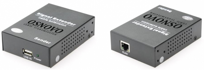 

Удлинитель интерфейса OSNOVO TLN-U1/1+RLN-U4/1 USB 2.0 по сети Ethernet. Расстояние передачи "точка-точка" по кабелю витой пары (CAT5e/6) до 150м, TLN-U1/1+RLN-U4/1