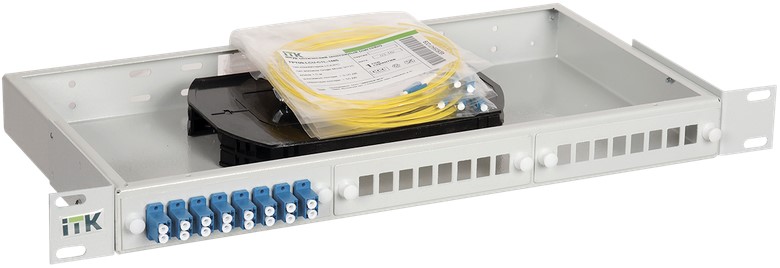 

Кросс оптический стоечный ITK FOBX24-1U-24LCUD09 1U укомплектованный: LC (duplex) 24шт; (OS2), FOBX24-1U-24LCUD09