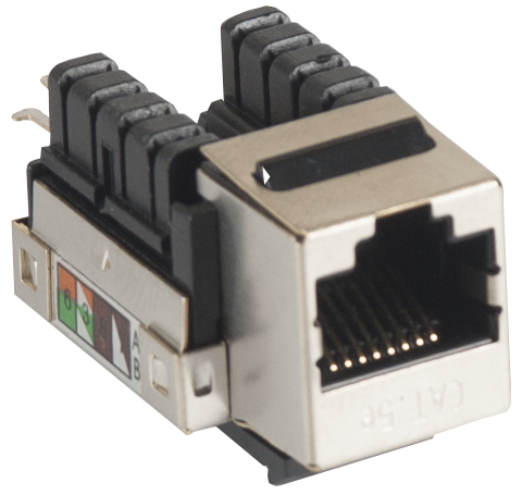 

Модуль Netlan EC-UKJ-SD2-MT-10 типа Keystone, Кат.5e (Класс D), 100МГц, RJ45/8P8C, 110/KRONE, T568A/B, экранированный, металлик, уп-ка 10шт., EC-UKJ-SD2-MT-10