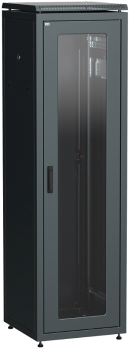 

Шкаф напольный 19", 42U ITK LN05-42U66-GM LINEA N 42U 600х600мм стеклянная передняя дверь, задняя металлическая, черный, LN05-42U66-GM